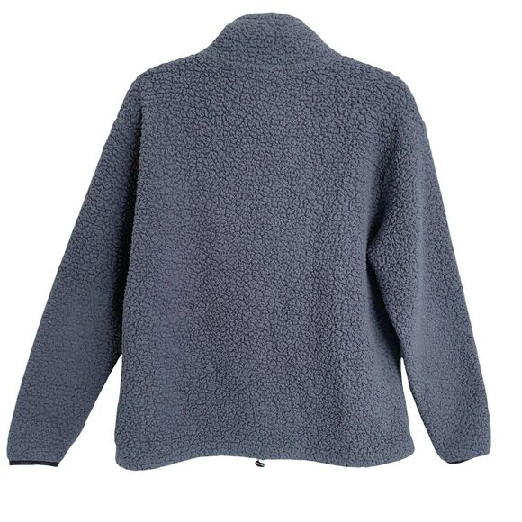 Victoria’s Secret PINK Jacket S Plush Teddy Half-Zip Fleece Steel Gray Fleece - Picture 3 of 6